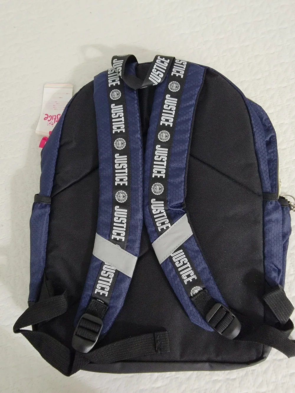 Justice Navy Blue Backpack with Gold Zippers - Girls/Men Bags